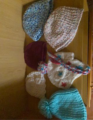 Gorros de lana para niña