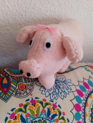 Peluche Cerdita Artesanal Rosa