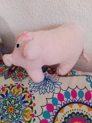 Peluche Cerdita Artesanal Rosa