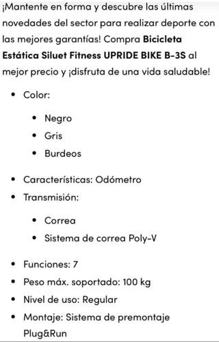 Bicicleta Estática Siluet B-35