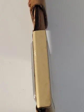 Reloj Watch-Celona Cuadrado Dorado Correa Marrón.