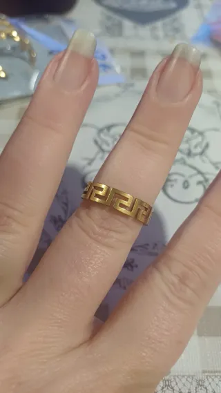 Anillo Acero Greca Griega Helena Dorado-Talla20