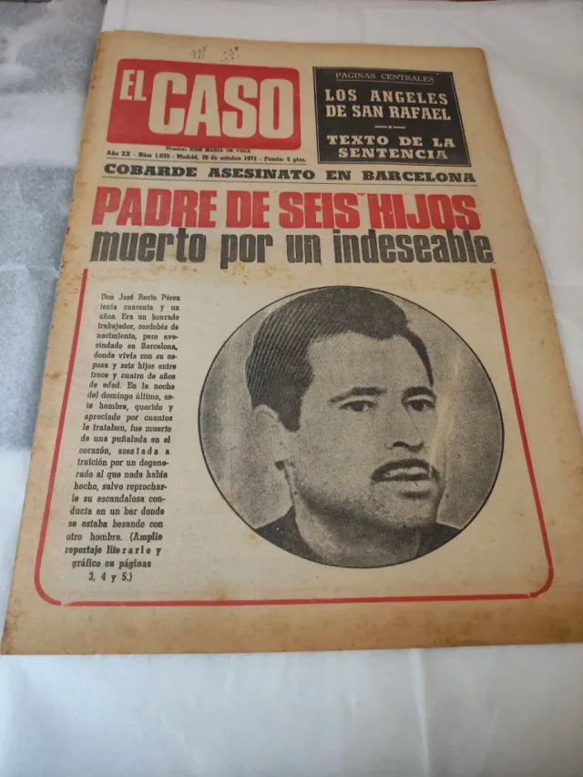 Periódico El Caso 16 Oct 1971 Restaurado