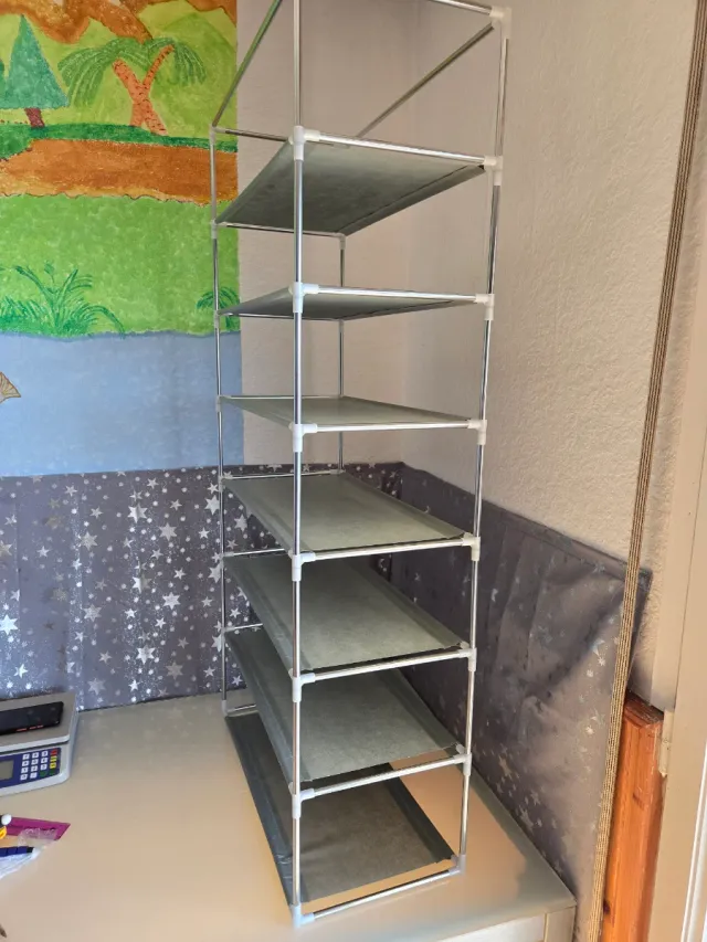 Estantería de 7 baldas gris nuevo