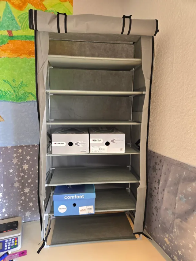 Estantería de 7 baldas gris nuevo