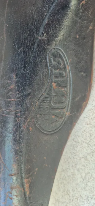 Sillín Bici Cuero Vintage Años 40-50