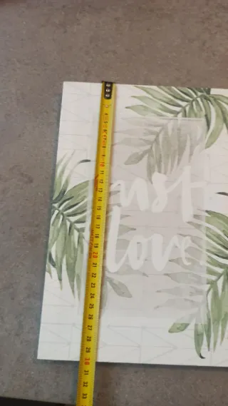 Quadretto 20x30 foglie verdi