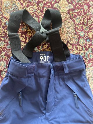 Pantalón niño esquí azul con tirantes (120-135cm)