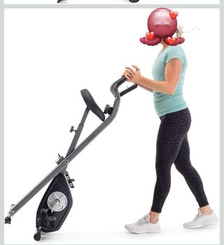 Bicicleta Estática Plegable Gris