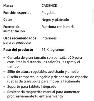 Bicicleta Estática Plegable Gris