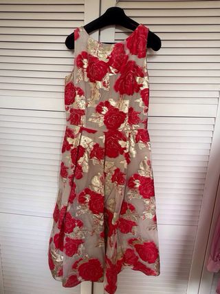 Vestido CH Rojo y Dorado Talla 38