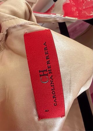 Vestido CH Rojo y Dorado Talla 38