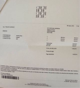 Vestido CH Rojo y Dorado Talla 38