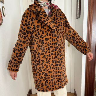 Chaquetón animal print oversize