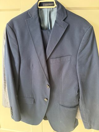 Traje Zara Man Azul Marino Talla S
