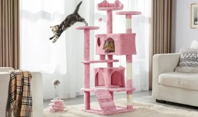 Árbol Rascador Gatos Rosa