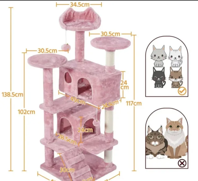 Árbol Rascador Gatos Rosa