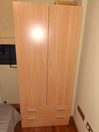 Armario de 2 puertas y 2 cajones
