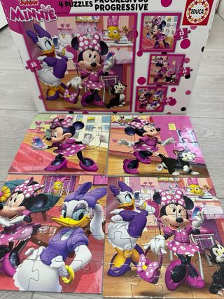 Puzzles lote Disney Minnie y paw patrol +3 años