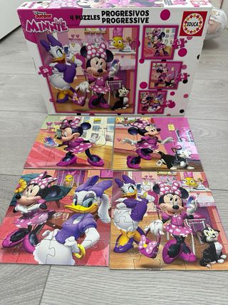 Puzzles lote Disney Minnie y paw patrol +3 años