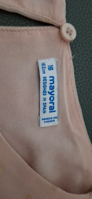 Blusa Mayoral 16 años dorada y rosa