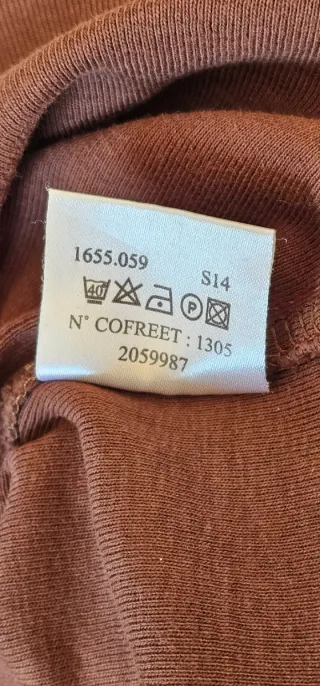 Maglietta uomo manica lunga marrone