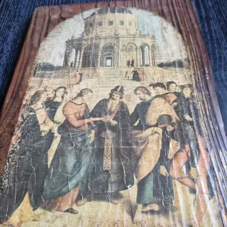 Cuadro rústico Los desposorios de la Virgen