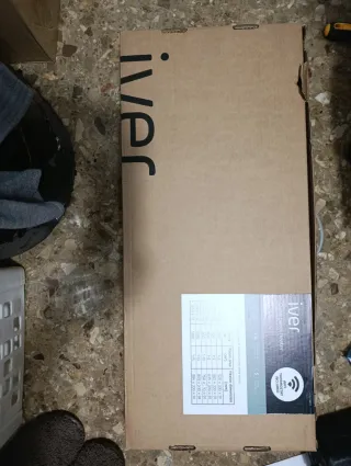 Stufa Iver con pannello in vetro 1000W