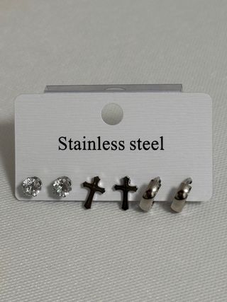 Pendientes Acero Inoxidable Set 3 Pares