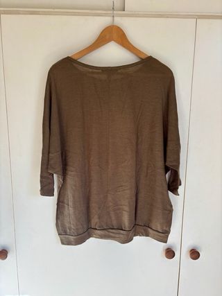 Jersey fino Mango verde oliva