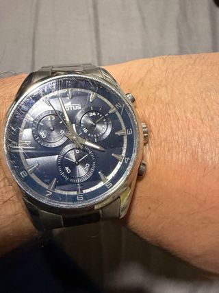 Reloj Lotus Hombre Azul y Plateado