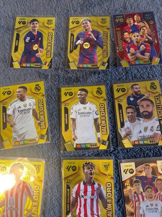 Lote 9 Cromos Balón de Oro Adrenalyn XL