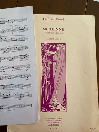 Partitura Sicilienne Flauta y Piano G. Fauré