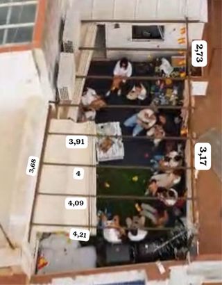 Pérgola de tela y madera