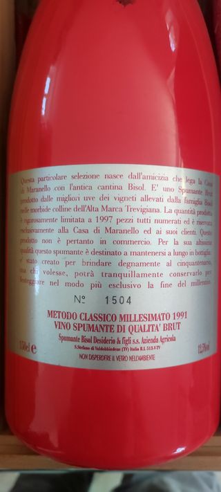 Bottiglia Bisol Cinquantenario Ferrari 1947-1997