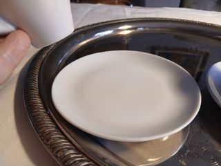 2 Tazzine Caffè con Piattino Porcellana Bianca