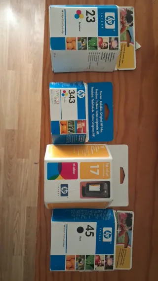 Cartuchos de tinta HP 23, 343, 17, 45