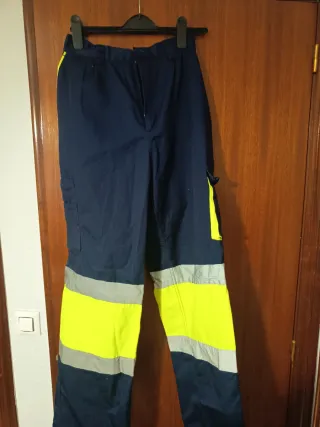 Pantalón de trabajo hombre azul y amarillo