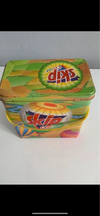 Caja Lata Vintage Skip Color Globos Aerostáticos