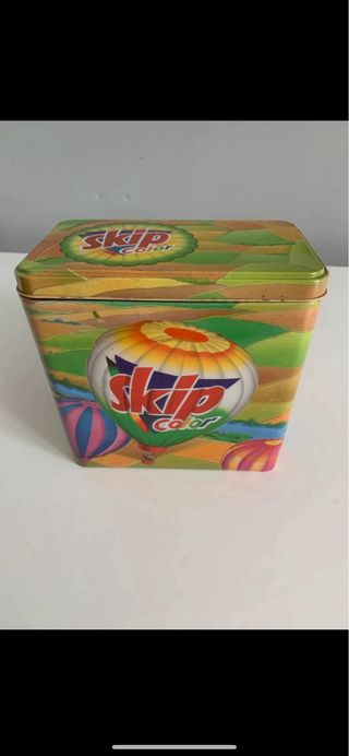 Caja Lata Vintage Skip Color Globos Aerostáticos