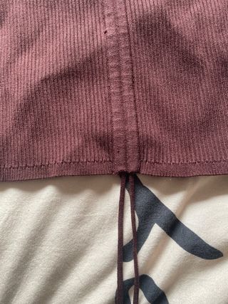 Top crop Zara manga larga marrón M