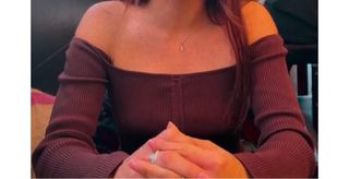 Top crop Zara manga larga marrón M