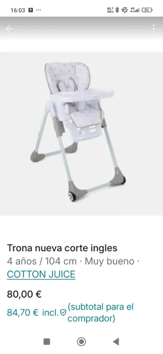 Trona infantil Cotton Juice