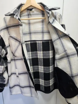 Sobrecamisa oversize H&M cuadros