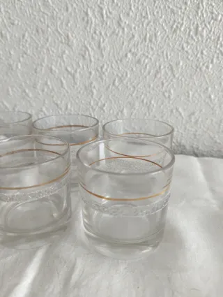 Set 6 Vasos cristal dorado