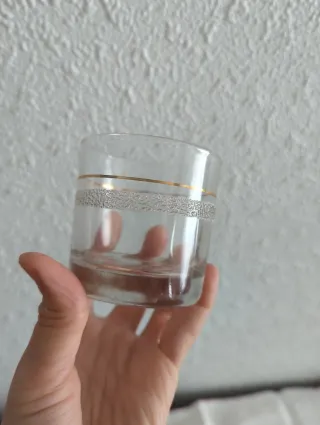 Set 6 Vasos cristal dorado