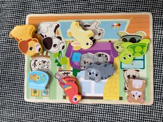 2 Puzzles con Animales de Madera
