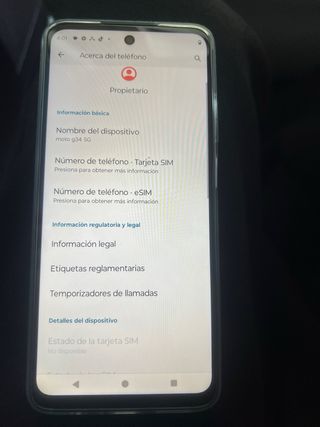 Móvil Motorola Azul Movil nuevo sin tocar ,