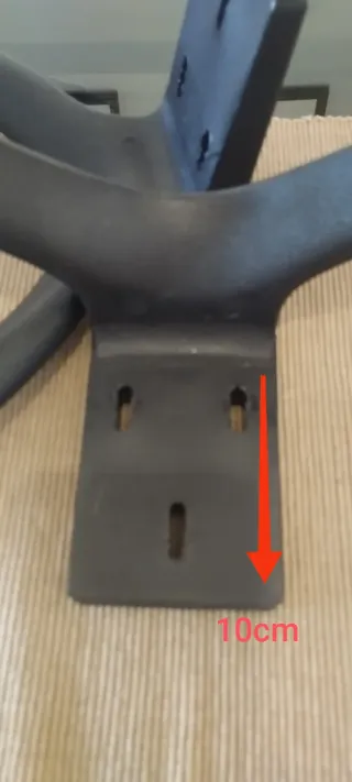 Reposabrazos Silla Oficina Plástico Negro