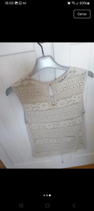 Blusa Rinascimento encaje beige talla M